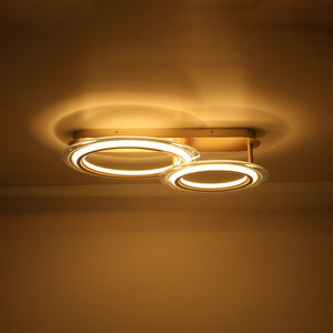 LightFixturesUSA-Nimbus 2-Light Halo Ring Dimmable LED Semi Flush Mount-Ceiling Light-26 in.-