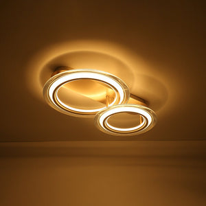 LightFixturesUSA-Nimbus 2-Light Halo Ring Dimmable LED Semi Flush Mount-Ceiling Light-26 in.-