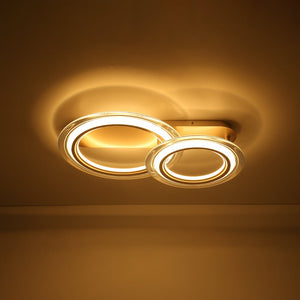 LightFixturesUSA-Nimbus 2-Light Halo Ring Dimmable LED Semi Flush Mount-Ceiling Light-26 in.-