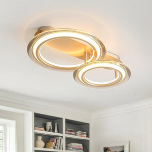 LightFixturesUSA-Nimbus 2-Light Halo Ring Dimmable LED Semi Flush Mount-Ceiling Light-26 in.-