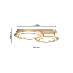 LightFixturesUSA-Nimbus 2-Light Halo Ring Dimmable LED Semi Flush Mount-Ceiling Light-26 in.-