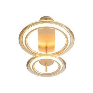 LightFixturesUSA-Nimbus 2-Light Halo Ring Dimmable LED Semi Flush Mount-Ceiling Light-26 in.-