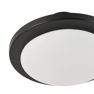 LightFixturesUSA - Nordic Black White Dimmable LED Round Semi Flush Mount - Ceiling Light - 15.7 in - 