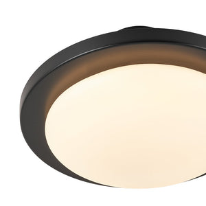 LightFixturesUSA - Nordic Black White Dimmable LED Round Semi Flush Mount - Ceiling Light - 15.7 in - 