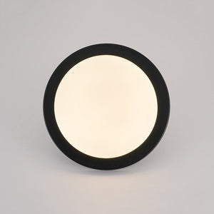 LightFixturesUSA - Nordic Black White Dimmable LED Round Semi Flush Mount - Ceiling Light - 15.7 in - 