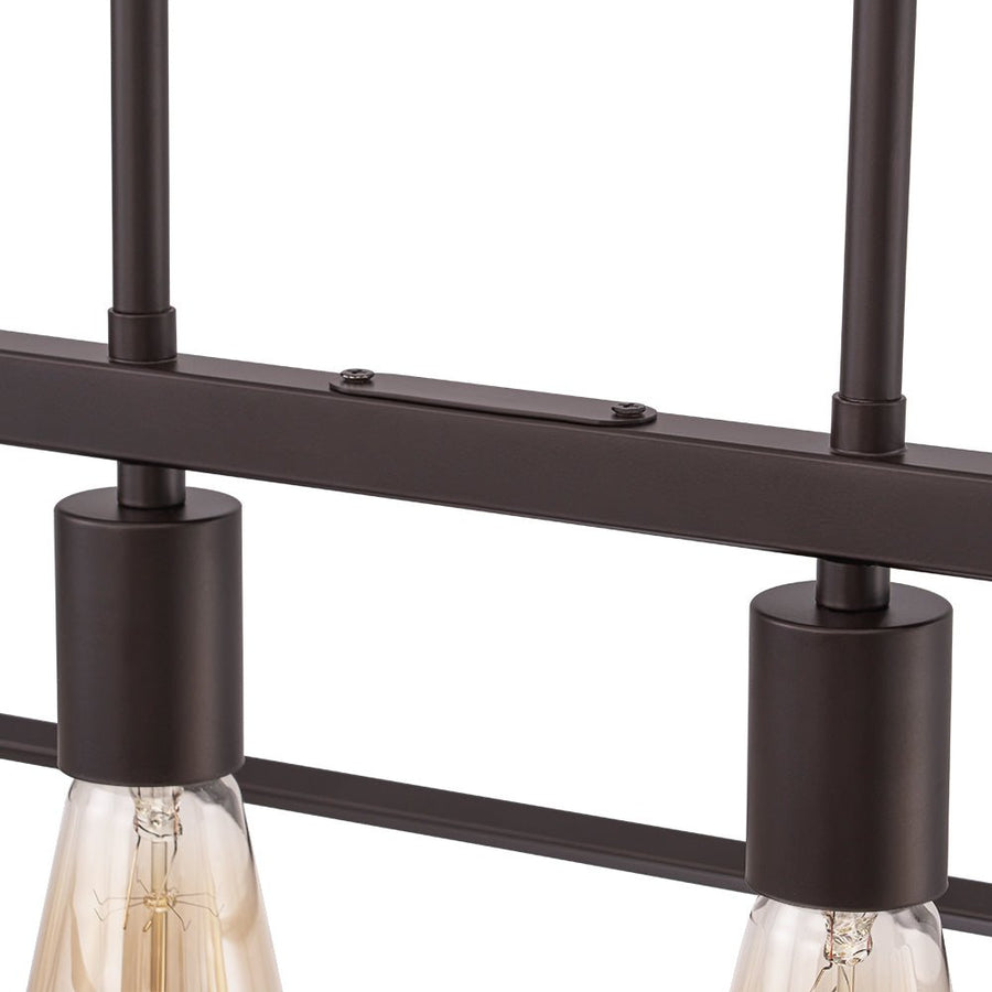 LightFixturesUSA - Oil Rubbed Bronze Geometric Cage Island Chandelier - Chandelier - 6 - Light - 