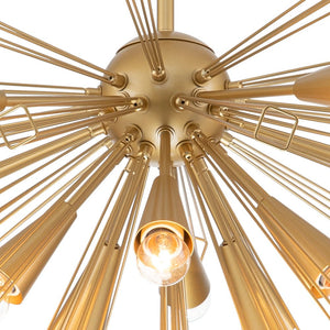 LightFixturesUSA - (OpenBox) 10 - Light Geometric Sputnik Sunburst Chandelier - Chandelier - Black - 