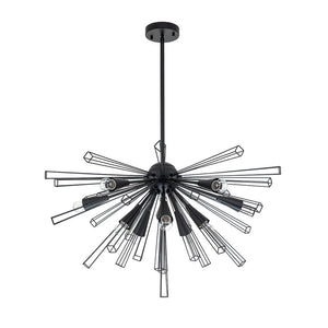 LightFixturesUSA - (OpenBox) 10 - Light Geometric Sputnik Sunburst Chandelier - Chandelier - Black - 