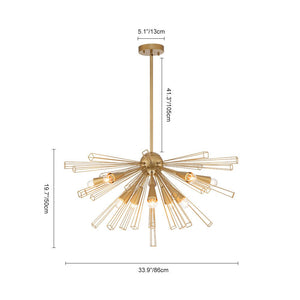 LightFixturesUSA - (OpenBox) 10 - Light Geometric Sputnik Sunburst Chandelier - Chandelier - Black - 