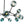 LightFixturesUSA - (OpenBox) 15 - Light Blue Glass Globe Bubble Sputnik Branch Chandelier - Chandelier - Black - 