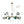 LightFixturesUSA - (OpenBox) 15 - Light Blue Glass Globe Bubble Sputnik Branch Chandelier - Chandelier - Black - 