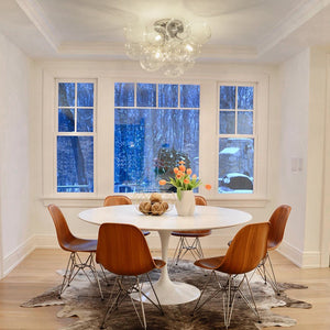 LightFixturesUSA - (OpenBox) 3 - Light Brass Cluster Clear Glass Globe Bubble Ceiling Light - Ceiling Light - Black - 