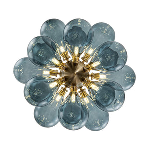 LightFixturesUSA - (OpenBox) Cluster Blue Glass Bubble Chandelier - Chandelier - 