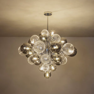 LightFixturesUSA - (OpenBox) Cluster Glass Globe Bubble Chandelier 23.6"/31.5" Wide Large Chandelier - Chandelier - 31.5 in - 