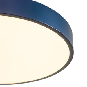 LightFixturesUSA - (OpenBox) Contemporary Brass Blue Round LED Semi Flush Lighting - Ceiling Light - 