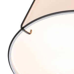 LightFixturesUSA - (OpenBox) Contemporary Wide Linen Drum Brass Semi Flush Mount - Ceiling Light - 4 - Lt - Black