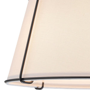 LightFixturesUSA - (OpenBox) Contemporary Wide Linen Drum Brass Semi Flush Mount - Ceiling Light - 4 - Lt - Black