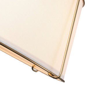 LightFixturesUSA - (OpenBox) Contemporary Wide Linen Drum Brass Semi Flush Mount - Ceiling Light - 4 - Lt - Brass