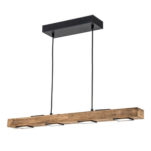 LightFixturesUSA - (OpenBox) Dimmable LED Linear Oak Wood Kitchen Island Pendant - Chandelier - 6 - Lt - 