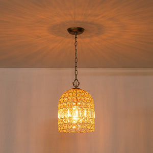 LightFixturesUSA - (OpenBox) French Antique Brass Crystal Cage Chandelier - Chandelier - S/1 - Lt - 
