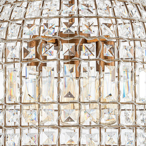 LightFixturesUSA - (OpenBox) French Antique Brass Crystal Cage Chandelier - Chandelier - S/1 - Lt - 