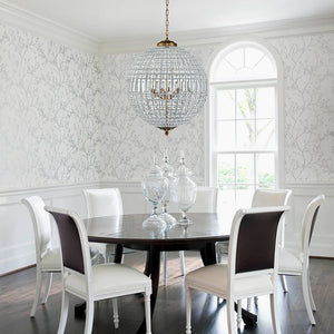 LightFixturesUSA - (OpenBox) French Antique Brass Crystal Globe Chandelier - Chandelier - S / 1 - Lt - 