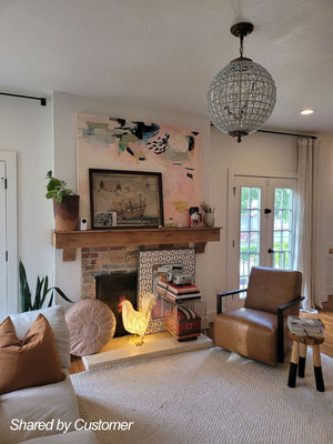 LightFixturesUSA - (OpenBox) French Antique Brass Crystal Globe Chandelier - Chandelier - S / 1 - Lt - 