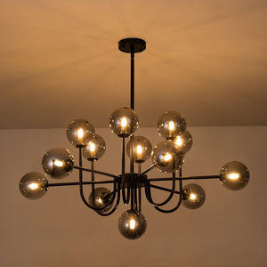 LightFixturesUSA - (OpenBox) Glam 13 - Light Sputnik Glass Globe Bubble Chandelier - Chandelier - Brass - 