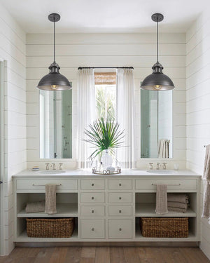 LightFixturesUSA - (OpenBox) Industrial Single Pot Lid Dome Pendant - Pendant Light - 2 Packs - 