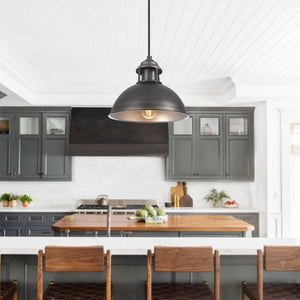 LightFixturesUSA - (OpenBox) Industrial Single Pot Lid Dome Pendant - Pendant Light - 2 Packs - 