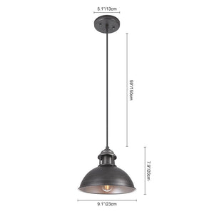 LightFixturesUSA - (OpenBox) Industrial Single Pot Lid Dome Pendant - Pendant Light - 2 Packs - 