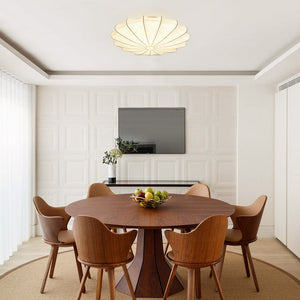 LightFixturesUSA - (OpenBox) Mid - Century Modern White Flush Mount Light - Ceiling Light - 23 in. (3 - Lt) - 