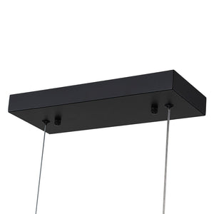 LightFixturesUSA - (OpenBox) Minimalist Linear Wood Dimmable LED Island Pendant - Chandelier - Walnut - 