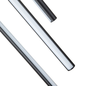 LightFixturesUSA - (OpenBox) Modern 12 - Light Black Cluster Tube LED Pendant Light - Chandelier - Black - 