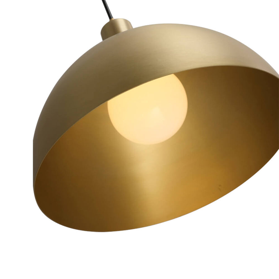 LightFixturesUSA - (OpenBox) Modern Brass Single Dome Pendant Light - Pendant Light - 