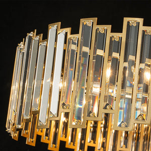 LightFixturesUSA - (OpenBox) Modern Glam Brass 6 - Light Crystal Drum Cage Chandelier - Chandelier - Brass - 
