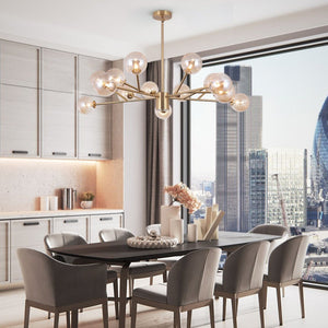 LightFixturesUSA - (OpenBox) Modern Sputnik Branching Bubble Chandelier - Chandelier - Brass - 