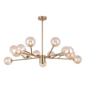 LightFixturesUSA - (OpenBox) Modern Sputnik Branching Bubble Chandelier - Chandelier - Brass - 