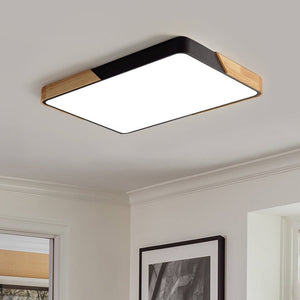 LightFixturesUSA - (OpenBox) Rectangle LED Flush Mount Light - Ceiling Light - Black - 