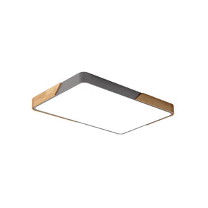 LightFixturesUSA - (OpenBox) Rectangle LED Flush Mount Light - Ceiling Light - Black - 