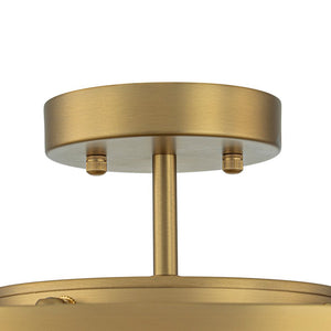 LightFixturesUSA - (OpenBox) Tiered Hammered Water Glass Round Semi Flush Mount - Ceiling Light - Black - 