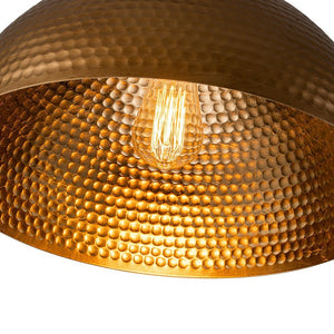 LightFixturesUSA - (OpenBox) Vintage Luxe Oversized Hammered Dome Pendant - Pendant Light - 23 in. - Dark Silver