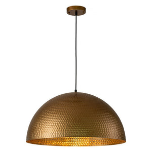 LightFixturesUSA - (OpenBox) Vintage Luxe Oversized Hammered Dome Pendant - Pendant Light - 23 in. - Dark Silver