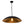 LightFixturesUSA - (OpenBox) Vintage Oversized Flat Dome Metal Pendant Light - Chandelier - Black+Gold - 1 - Lt