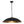 LightFixturesUSA - (OpenBox) Vintage Oversized Flat Dome Metal Pendant Light - Chandelier - Black+Gold - 1 - Lt