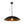 LightFixturesUSA - (OpenBox) Vintage Oversized Flat Dome Metal Pendant Light - Chandelier - Black+Gold - 1 - Lt