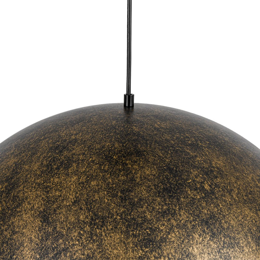 LightFixturesUSA - Oversized Antique Dark Rust Iron Dome Pendant Light - Pendant Light - 15 in. - 