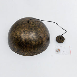 LightFixturesUSA - Oversized Antique Dark Rust Iron Dome Pendant Light - Pendant Light - 15 in. - 