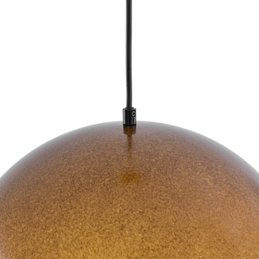 LightFixturesUSA - Oversized Antique Dark Rust Iron Dome Pendant Light - Pendant Light - 15 in./Aged Gold - 