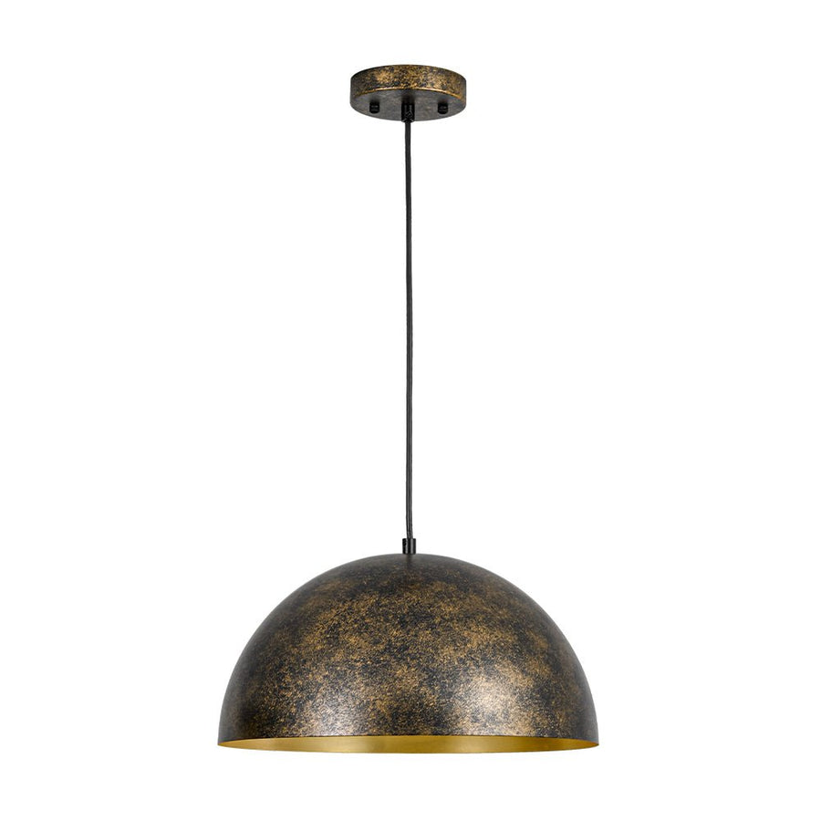 LightFixturesUSA - Oversized Antique Dark Rust Iron Dome Pendant Light - Pendant Light - 23 in. - 